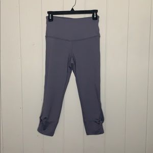 Zella high waisted lavender leggings knot detail